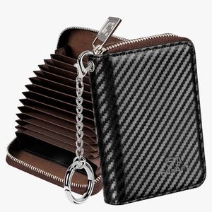 FurArt Credit Card Wallet Zipper Card Cases Holder for Men RFID Blocking NEW